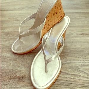 Silver Coach Sandals